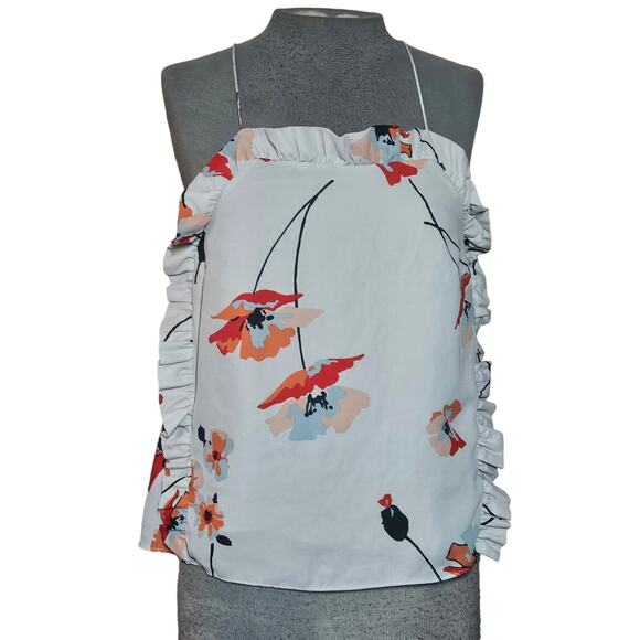 Paper Crown Anthropologie Floral Print Sleeveless Blouse Size XS - Picture 5 of 5